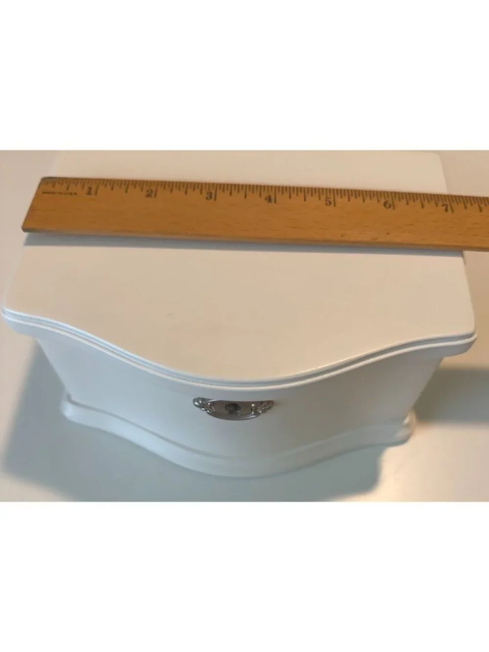 Pottery Barn Abigail White Musical Ballerina Mirror Jewelry Box